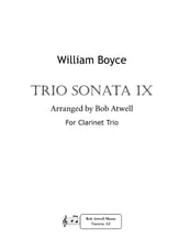 Boyce Trio Sonata IX Arr. for Clarinet Trio P.O.D cover